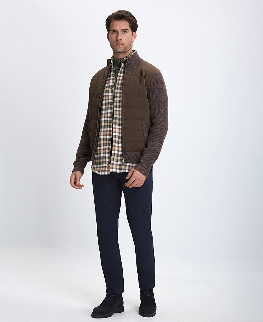 Vardas Ανδρικό Μπουφάν Με Πλεκτές Λεπτομέρειες Regular Fit φωτογραφία