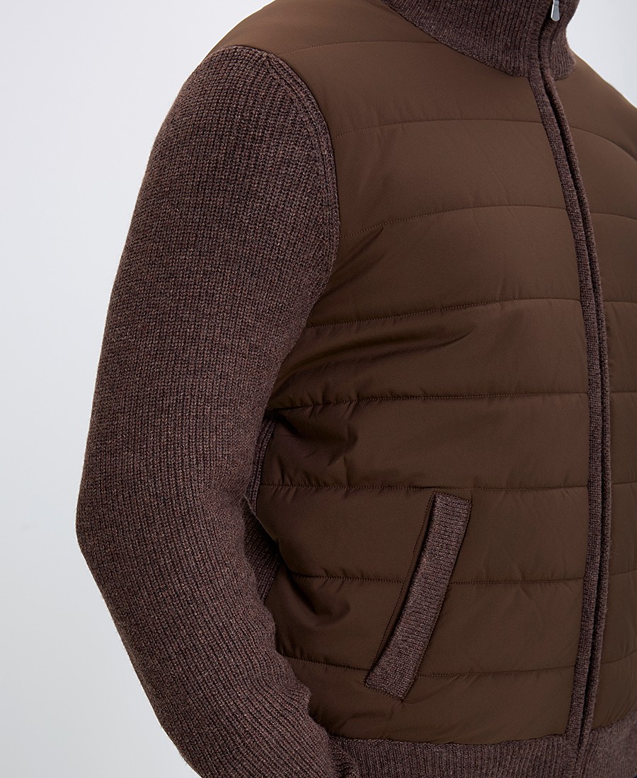 Vardas Ανδρικό Μπουφάν Με Πλεκτές Λεπτομέρειες Regular Fit φωτογραφία