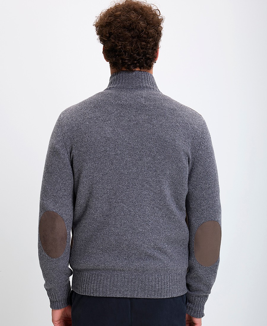 Vardas Ανδρικό Bomber Μπουφάν με Σουέτ και Μάλλινη Υφή σε Γήινους Τόνους φωτογραφία