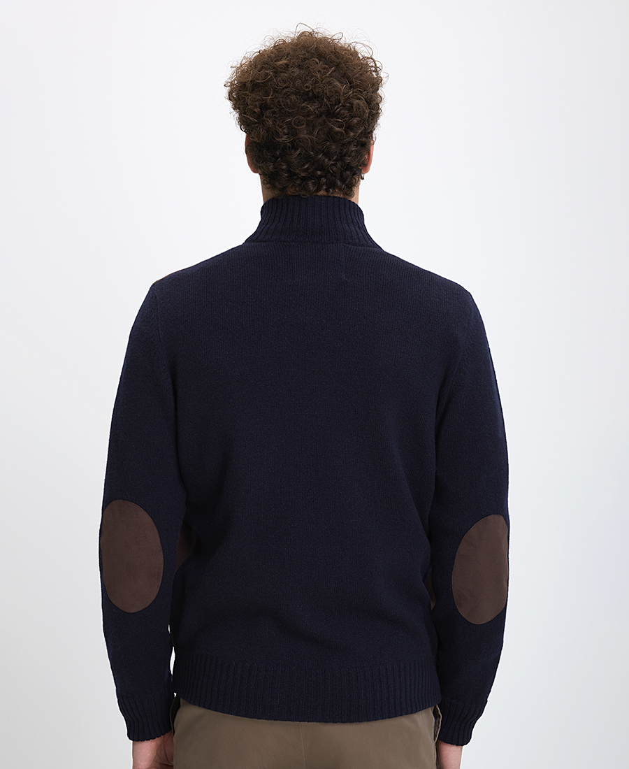 Vardas Ανδρικό Bomber Μπουφάν Regular Fit με Σουέτ και Μάλλινη Υφή σε Σκούρες Αποχρώσεις φωτογραφία