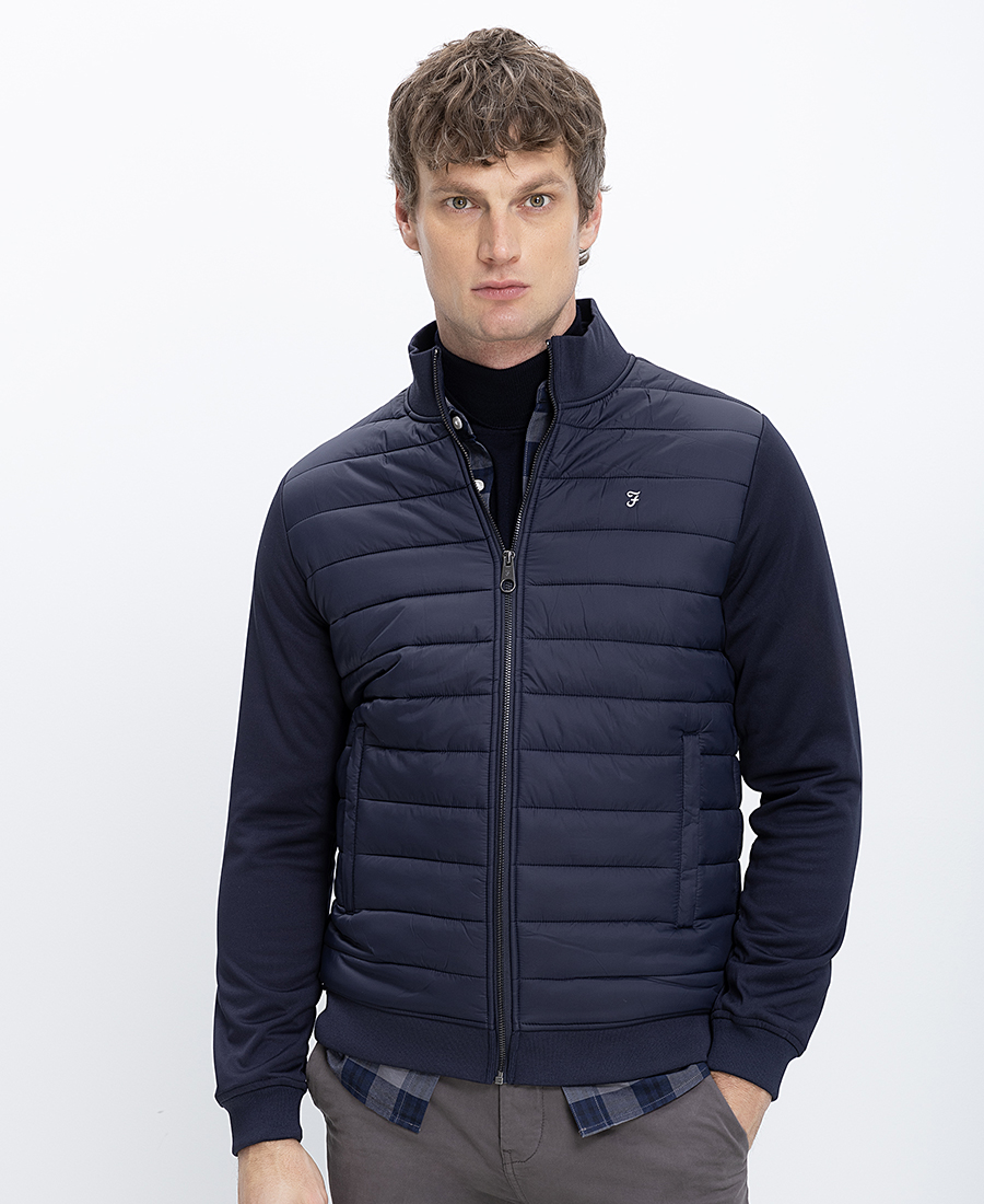 Farah Farah Ανδρικό Μπουφάν Bomber Regular Fit Με Ύφασμα Διπλής Υφής