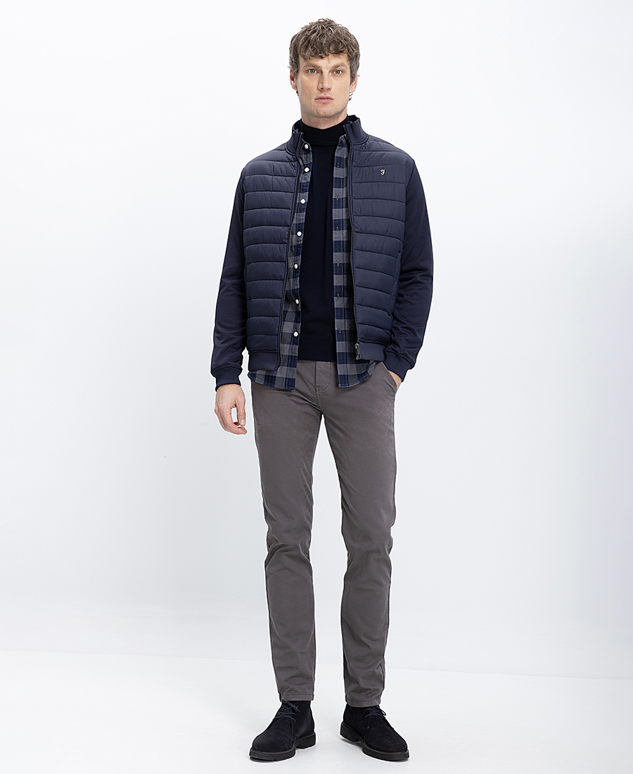 Farah Ανδρικό Μπουφάν Bomber Regular Fit Με Ύφασμα Διπλής Υφής φωτογραφία