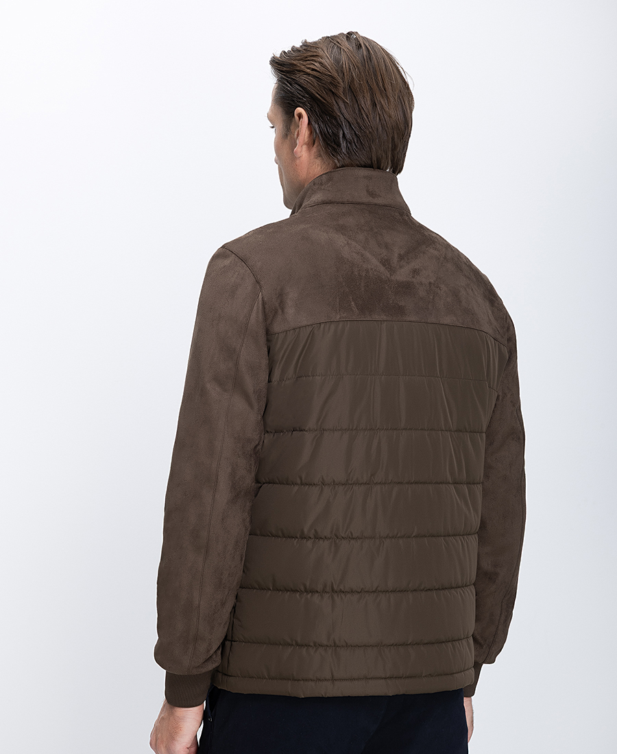 Ανδρικό Μπουφάν Καπιτονέ Regular Fit Καφέ φωτογραφία