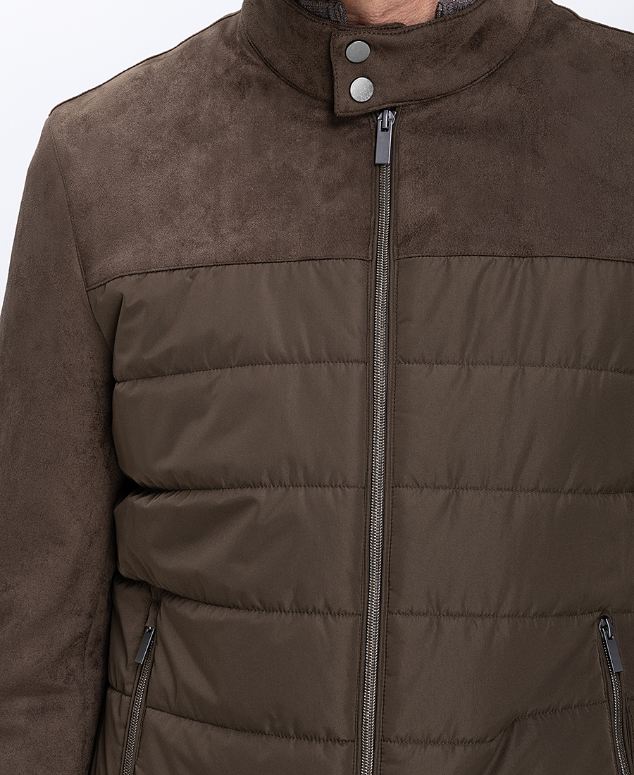 Ανδρικό Μπουφάν Καπιτονέ Regular Fit Καφέ φωτογραφία