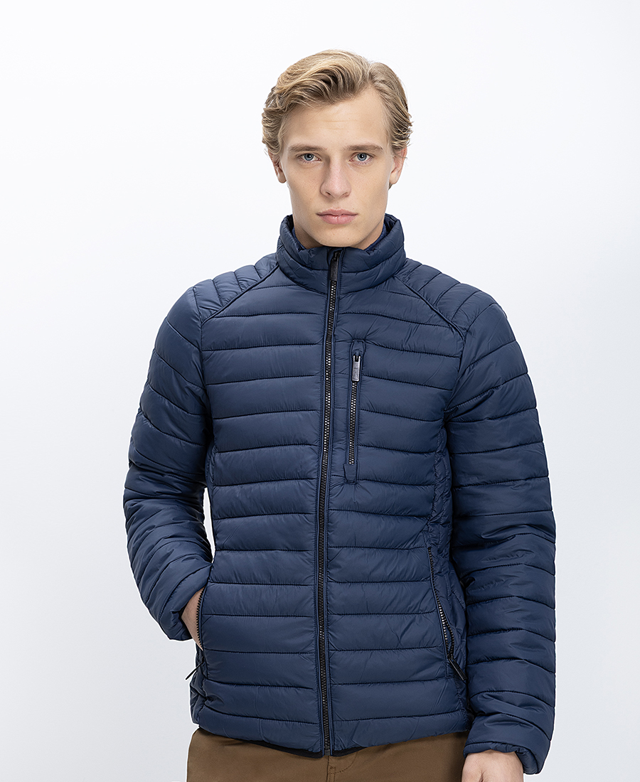 Ανδρικό Μπουφάν Καπιτονέ Με Όρθιο Γιακά