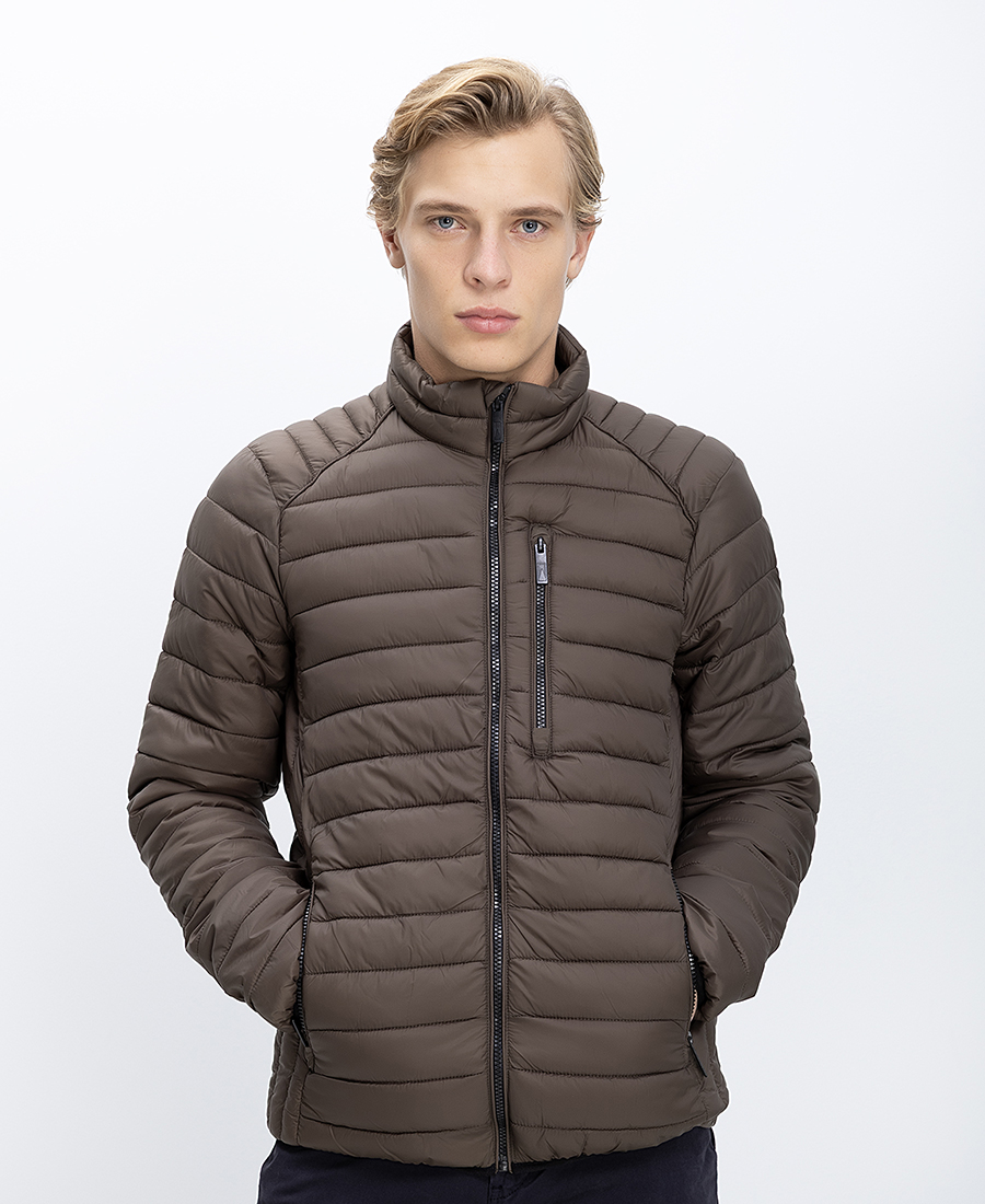 Ανδρικό Μπουφάν Καπιτονέ Με Όρθιο Γιακά φωτογραφία