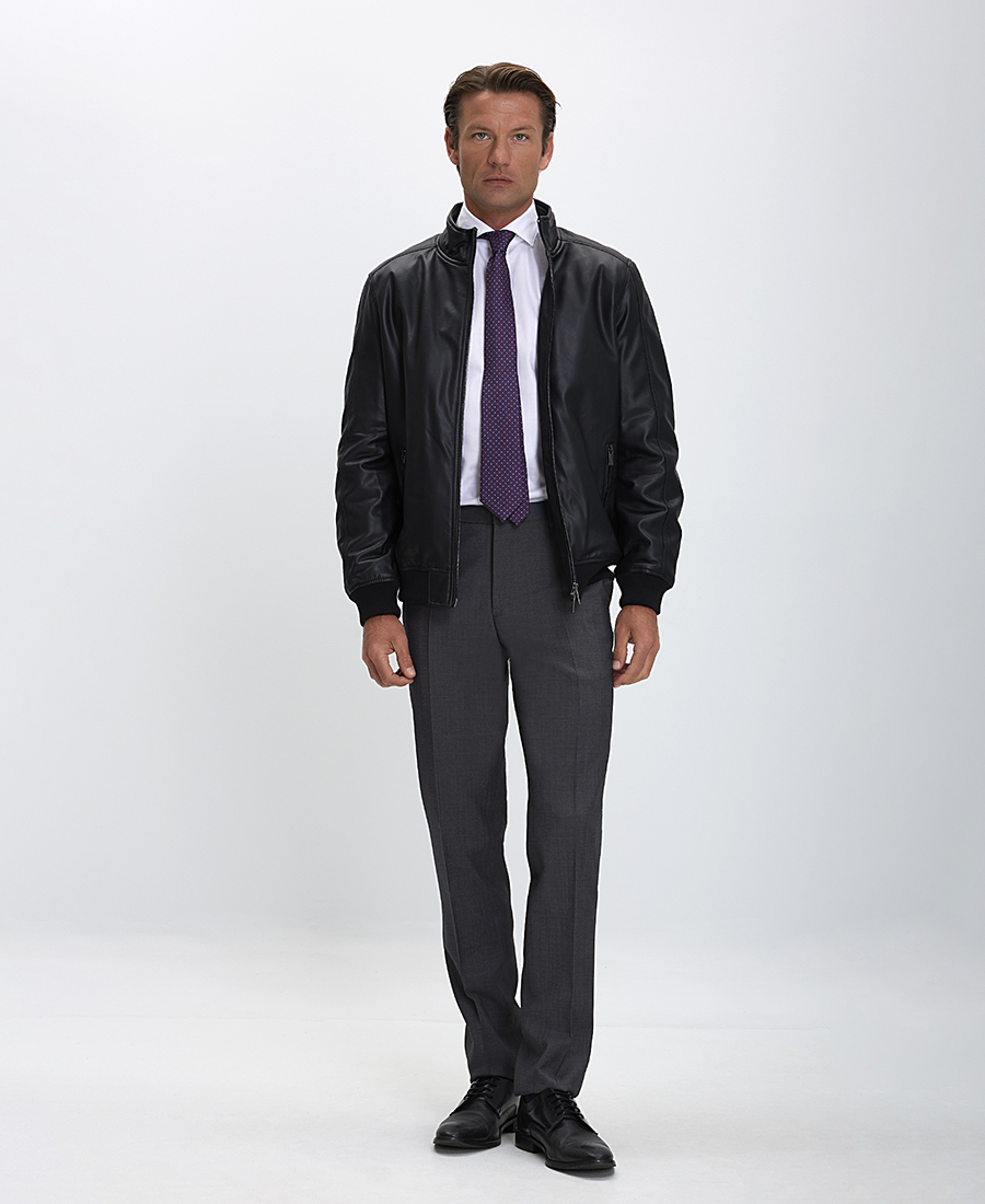 MarkUp Ανδρικό Biker Jacket Eco Leather Slim Fit φωτογραφία