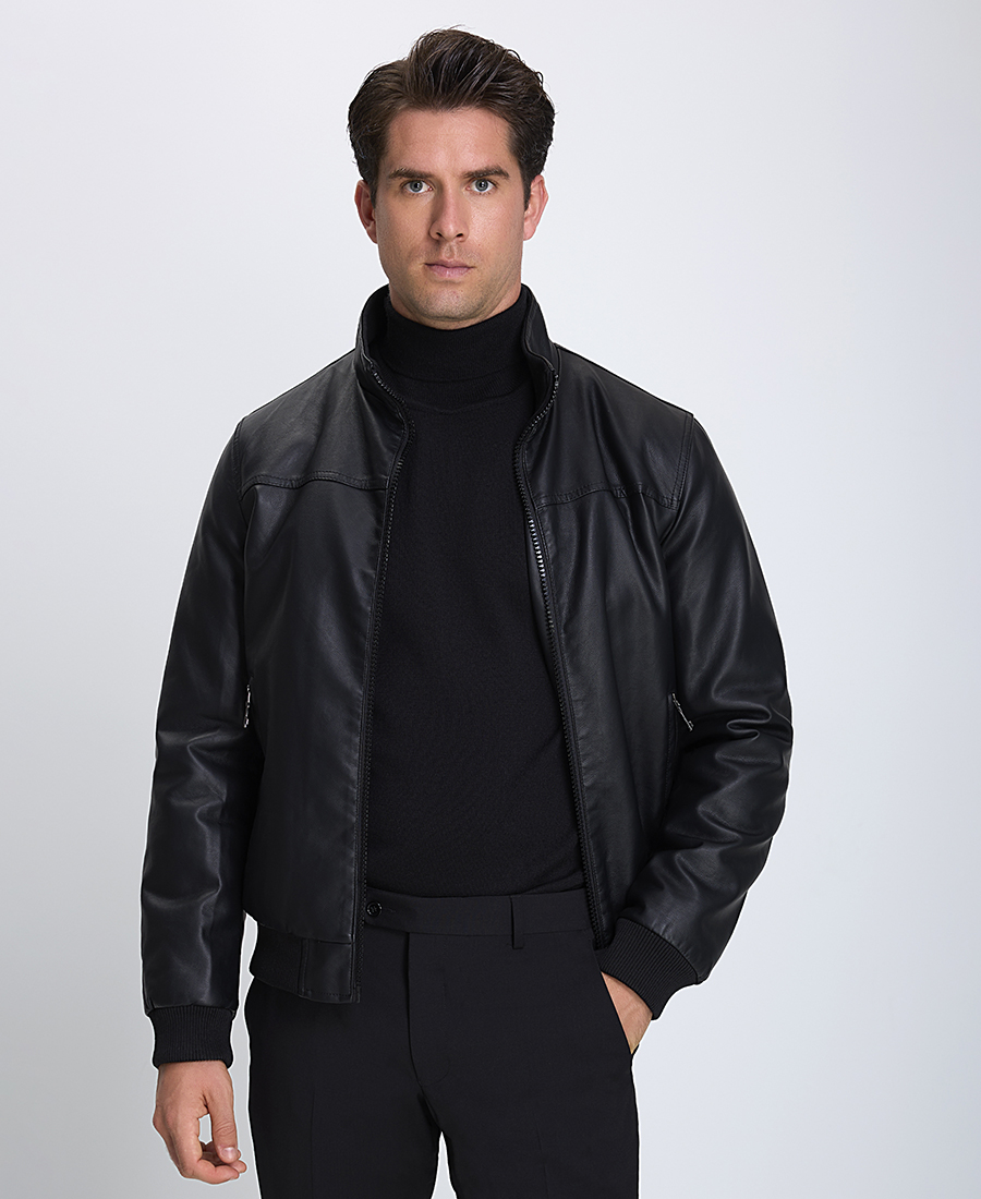 B.S Bags B.S. Bags Ανδρικό Βοmber Jacket Δερμάτινο Modern Fit