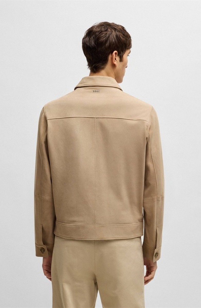 Boss Ανδρικό Suede Jacket Regular Fit Από Φυσικό Δέρμα φωτογραφία