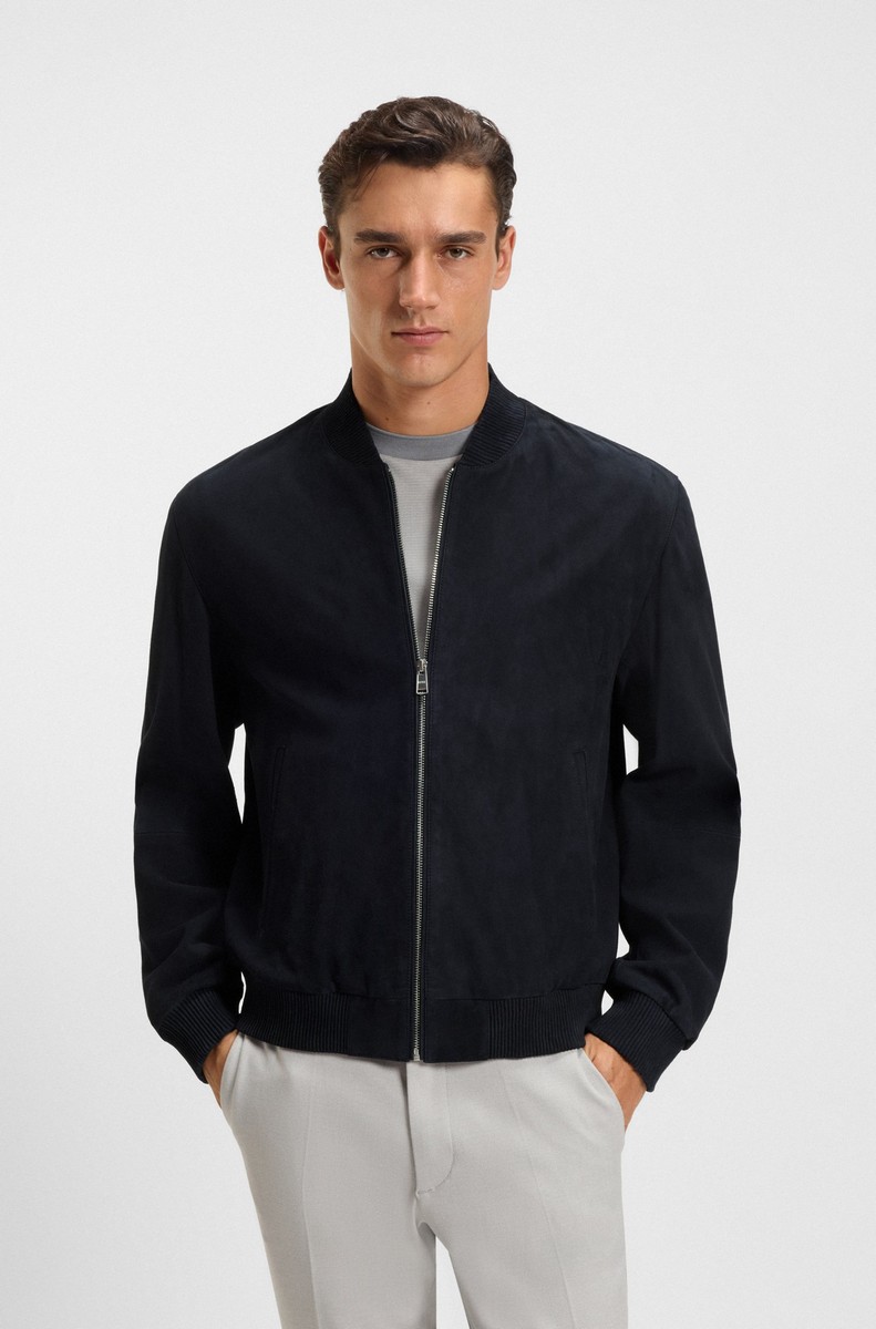 Boss Boss Ανδρικό Μπουφάν Suede Regular Fit