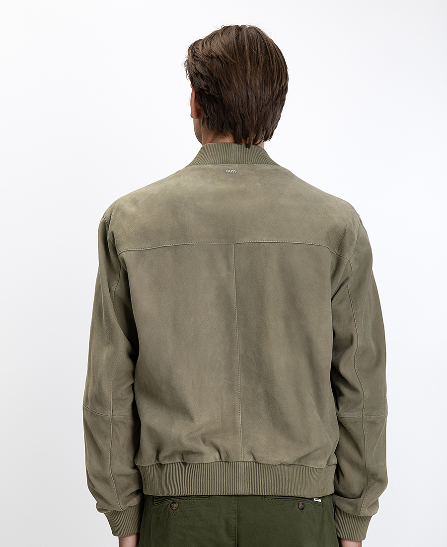 Boss Ανδρικό Μπουφάν Suede Regular Fit φωτογραφία