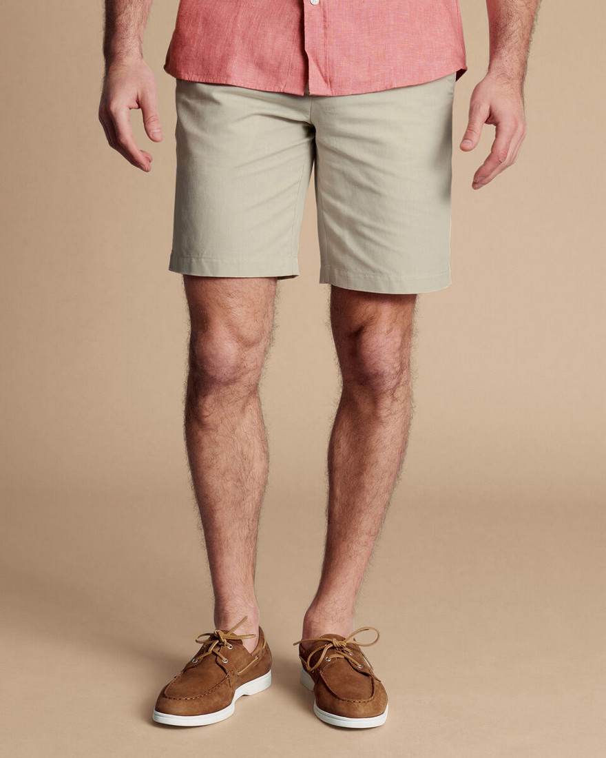 Charles Tyrwhitt Charles Tyrwhitt Βερμούδα από Λινό και Βαμβάκι Slim Fit