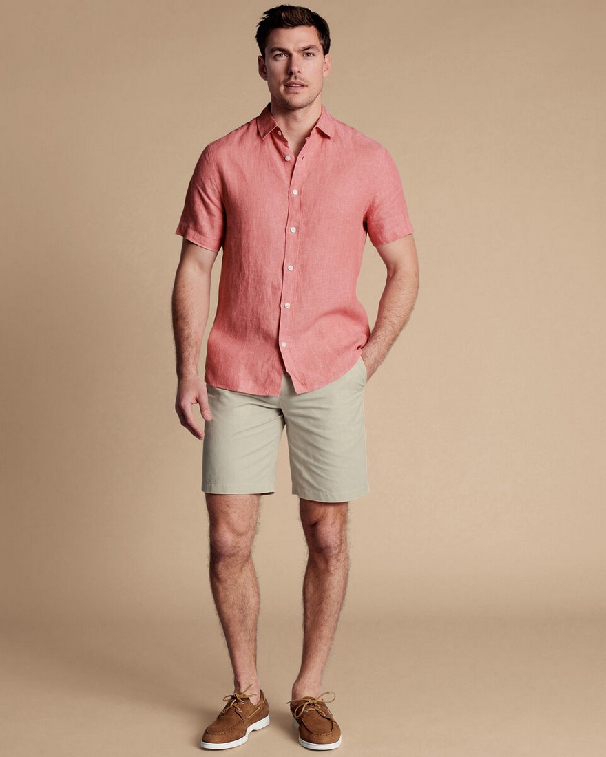 Charles Tyrwhitt Βερμούδα από Λινό και Βαμβάκι Slim Fit φωτογραφία
