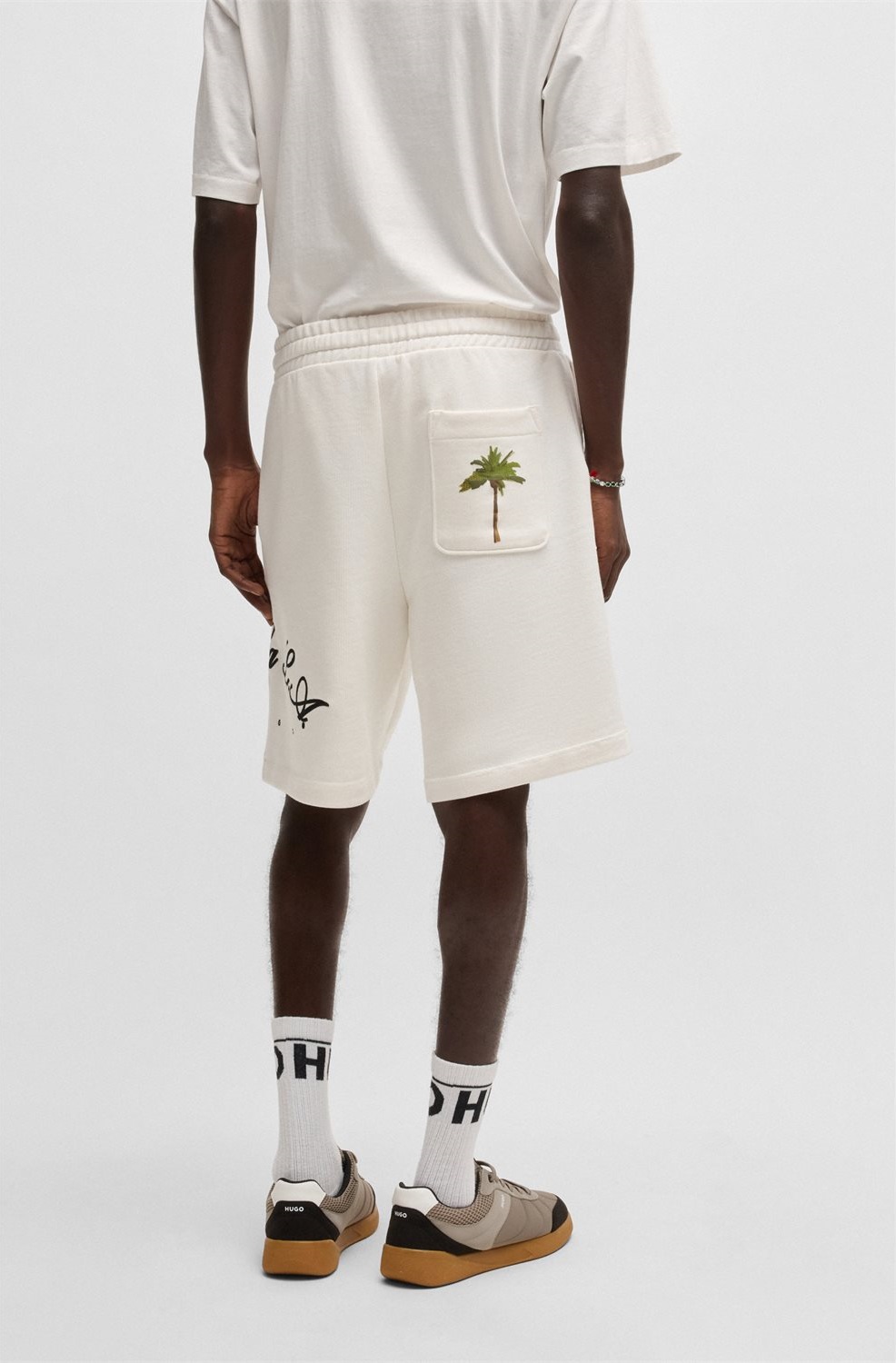 Hugo Ανδρικό Σορτς Βαμβακερό Terry με Logo Artwork Relaxed Fit φωτογραφία