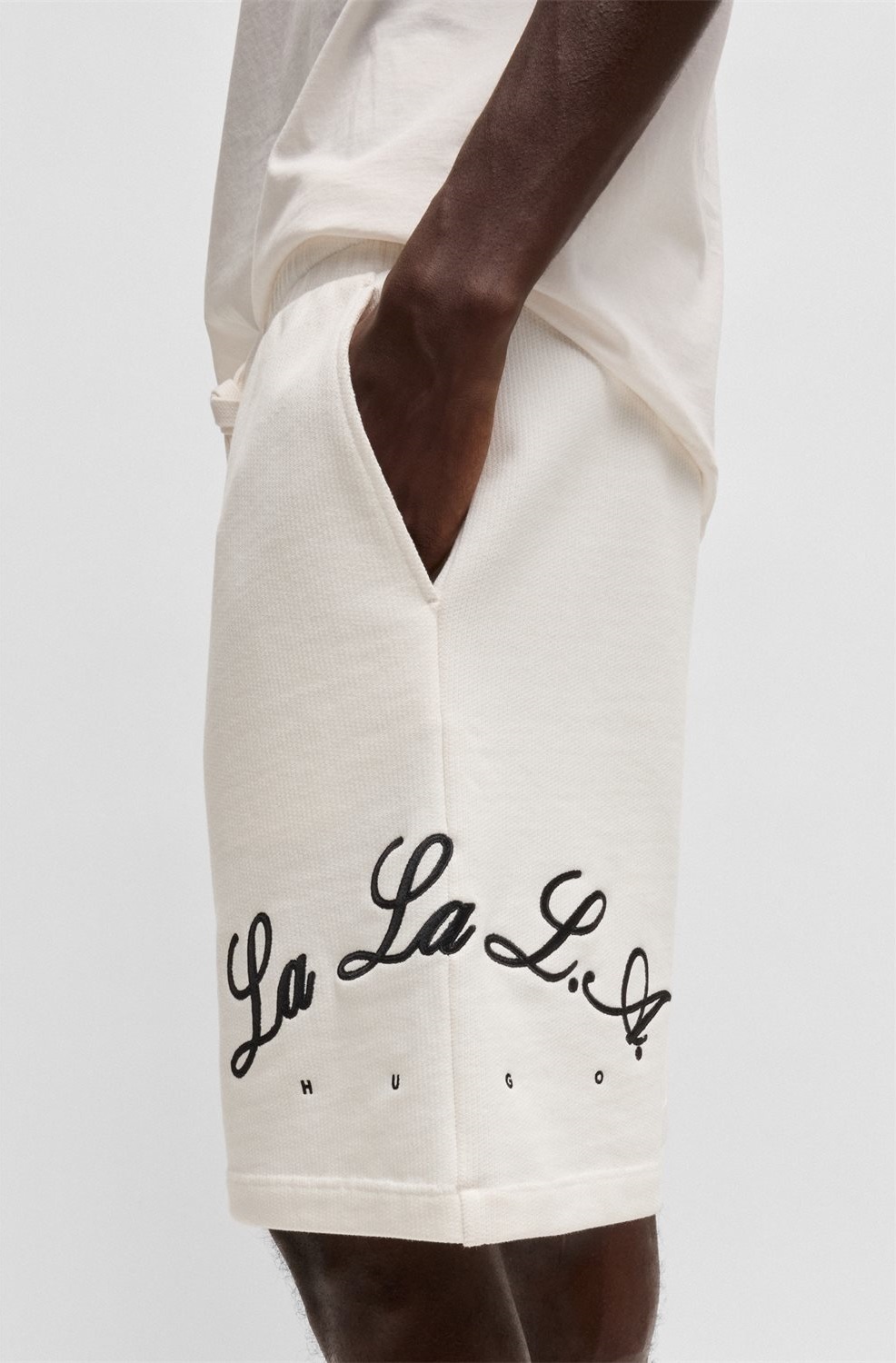 Hugo Ανδρικό Σορτς Βαμβακερό Terry με Logo Artwork Relaxed Fit φωτογραφία