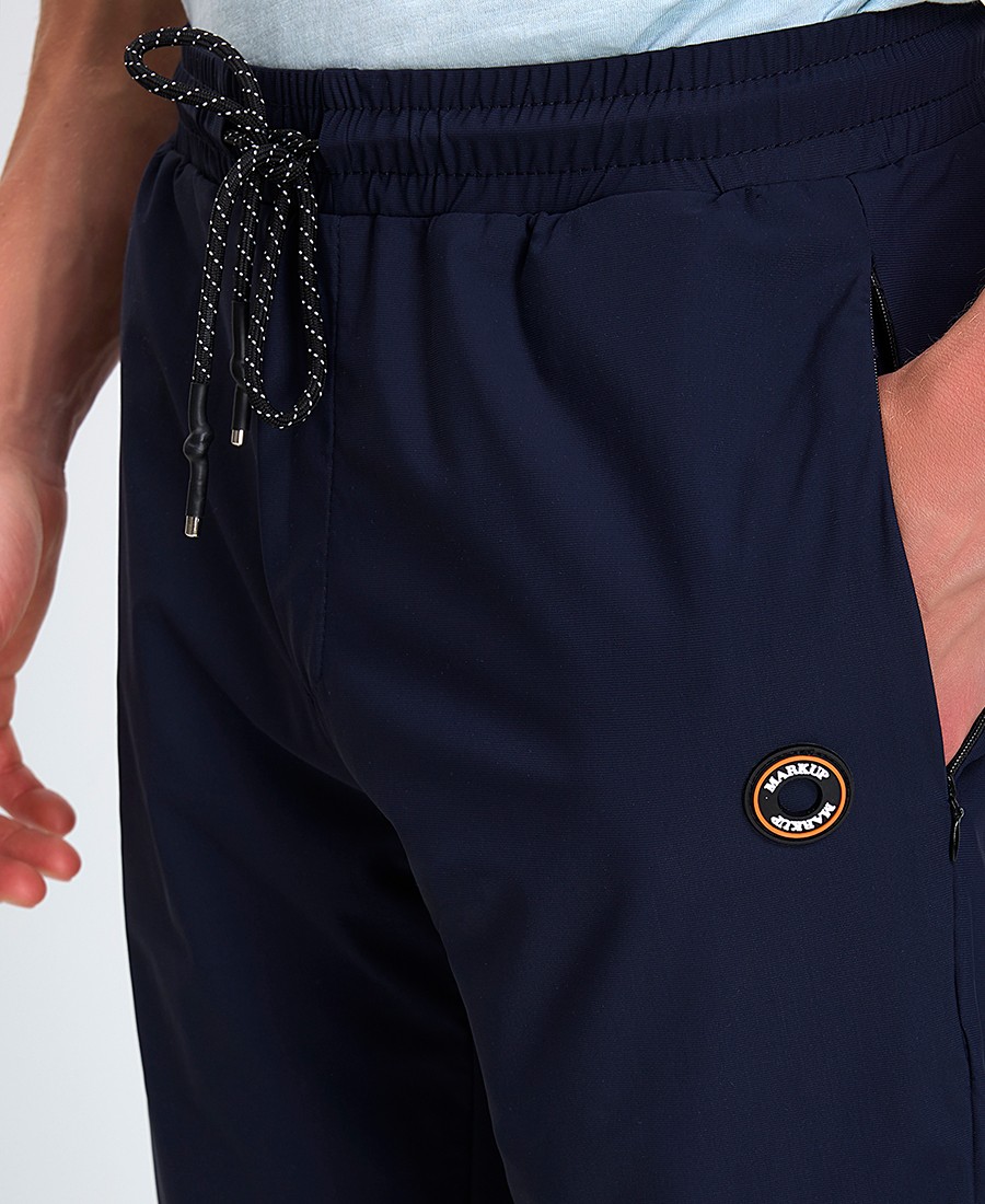 MarkUp Ανδρική Βερμούδα Κανονική Γραμμή Με Λάστιχο Μπλε Σκούρο φωτογραφία