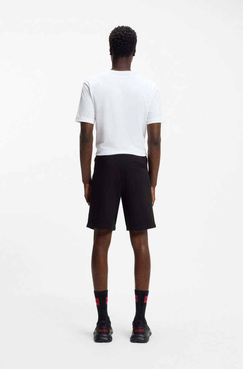 Hugo Ανδρική Βερμούδα Φούτερ Βαμβακερή Με Logo Label Regular Fit φωτογραφία