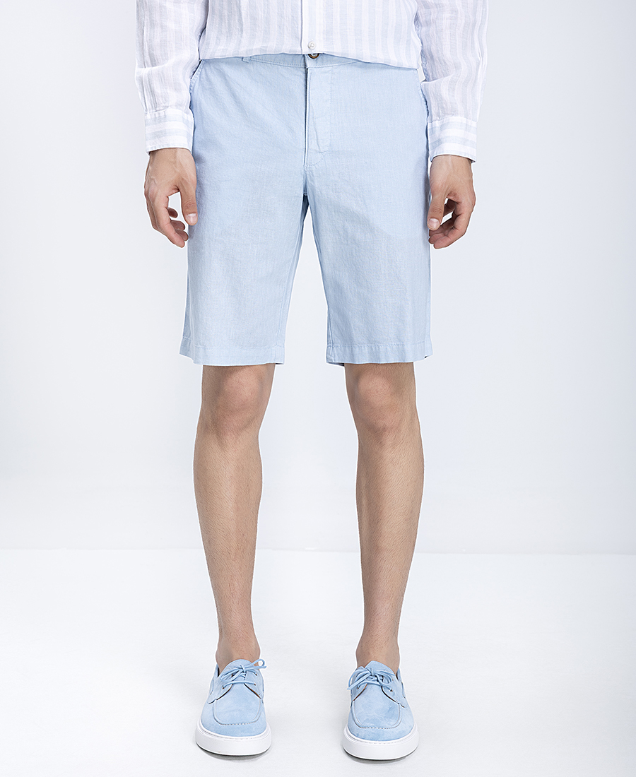 Ανδρική Βερμούδα Linen Blend Regular Fit
