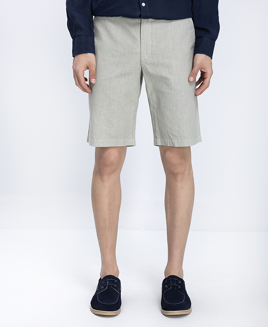 Ανδρική Βερμούδα Linen Blend Regular Fit