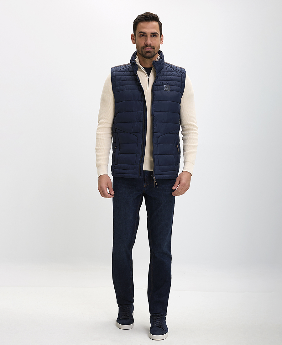 Ανδρικό Γιλέκο Bodywarmer Regular Fit Καπιτονέ Με Φερμουάρ Και Τσέπες_ φωτογραφία