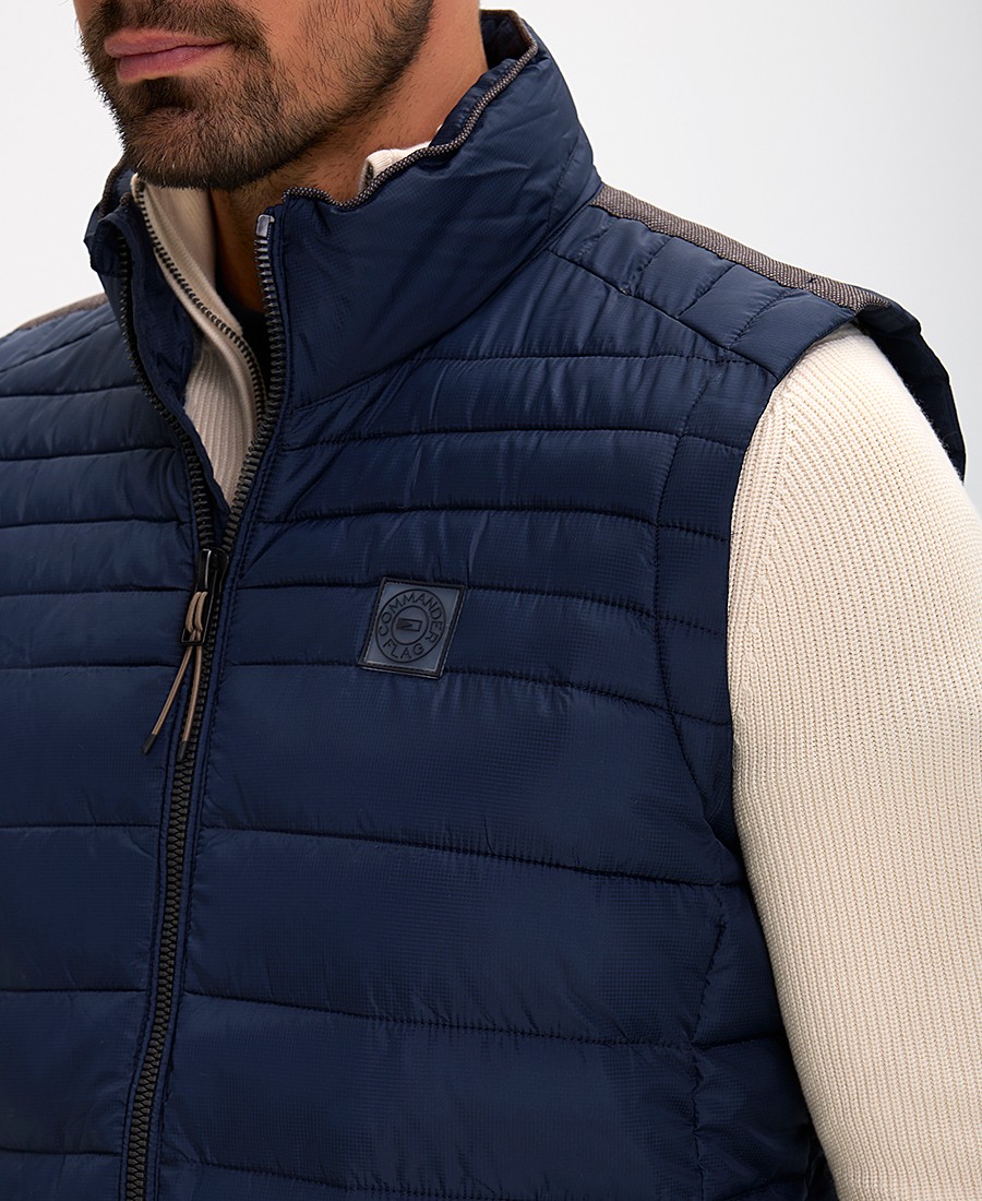 Ανδρικό Γιλέκο Bodywarmer Regular Fit Καπιτονέ Με Φερμουάρ Και Τσέπες_ φωτογραφία