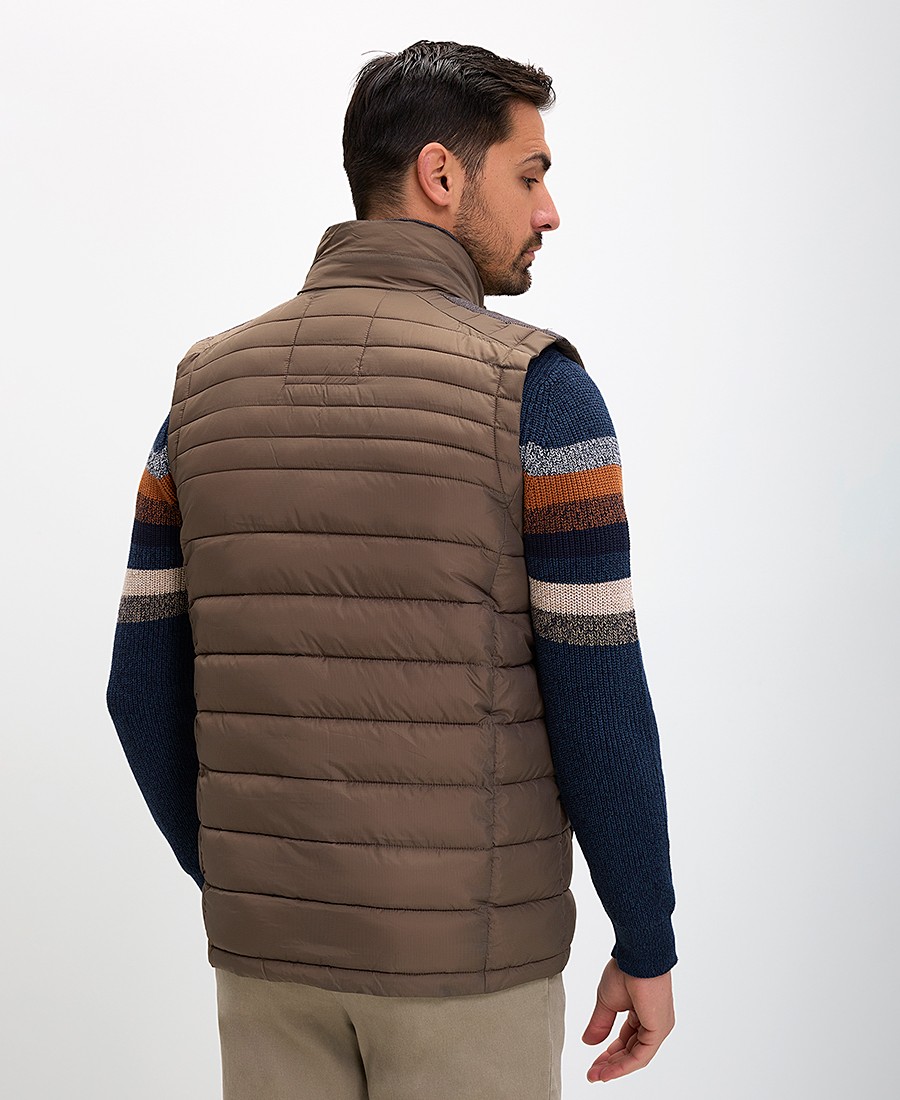 Ανδρικό Γιλέκο Bodywarmer Regular Fit Καπιτονέ Με Φερμουάρ Και Τσέπες_ φωτογραφία