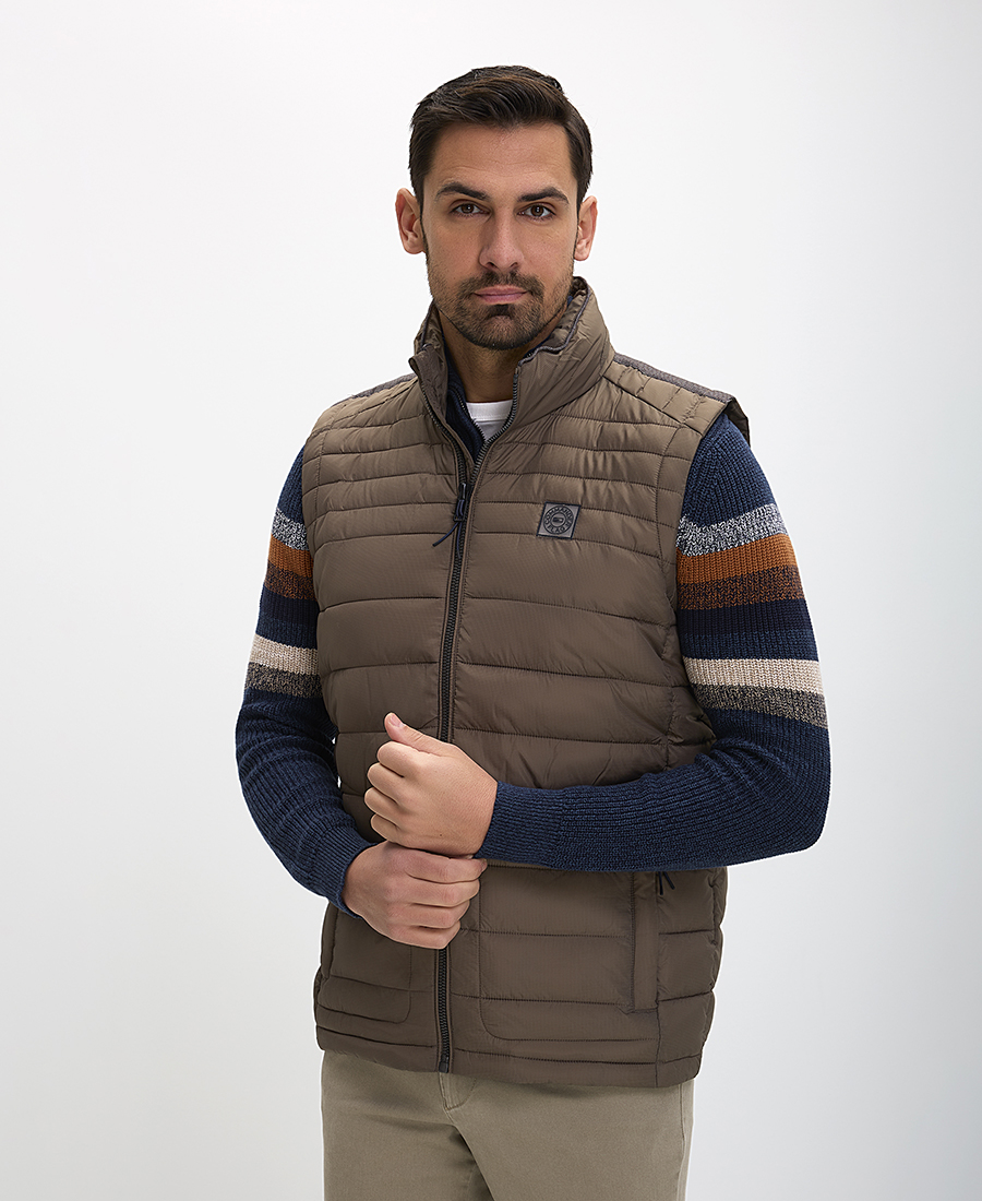 Ανδρικό Γιλέκο Bodywarmer Regular Fit Καπιτονέ Με Φερμουάρ Και Τσέπες_ φωτογραφία