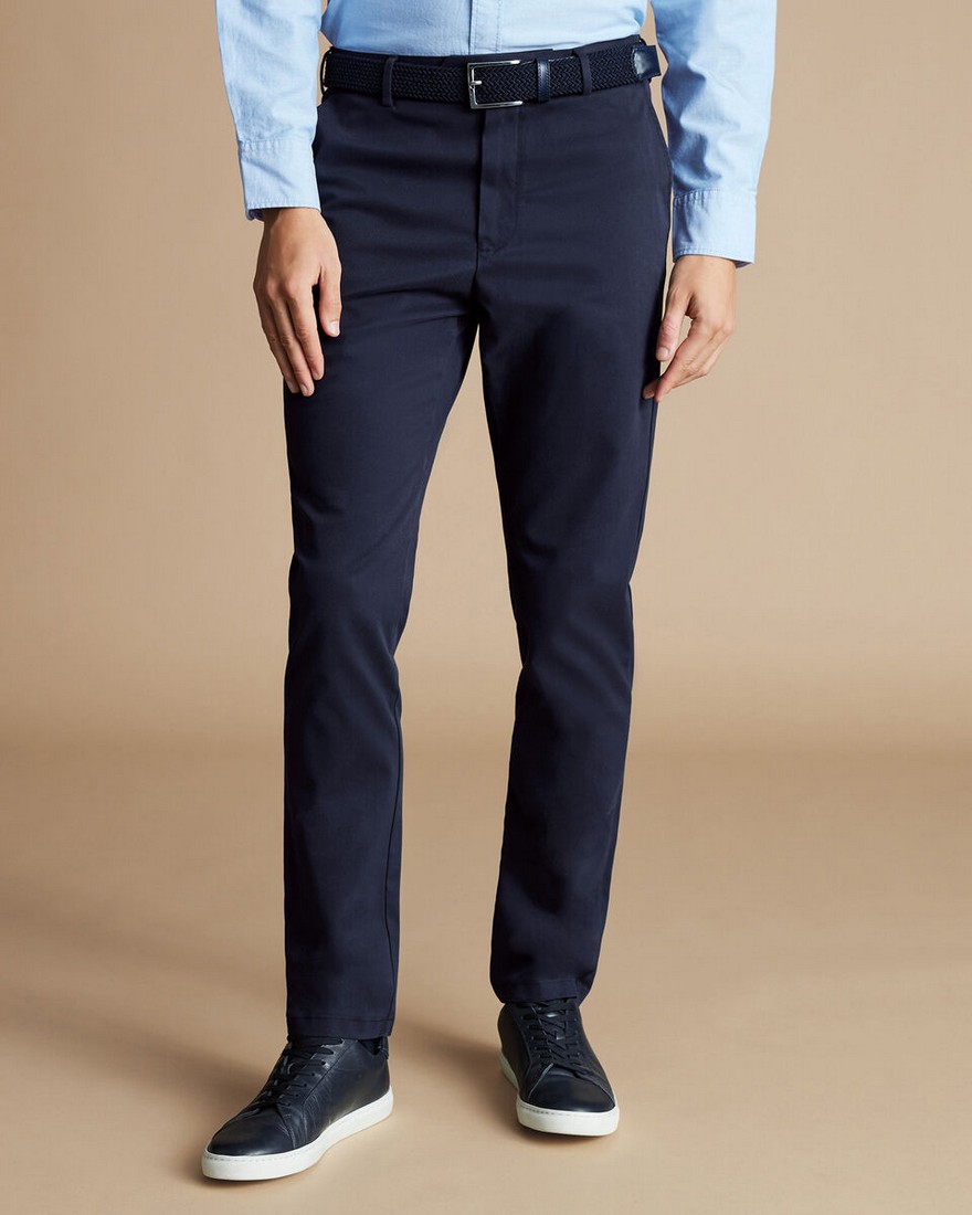 Charles Tyrwhitt Παντελόνι Chinos Non Iron σε Μπλε Σκούρο