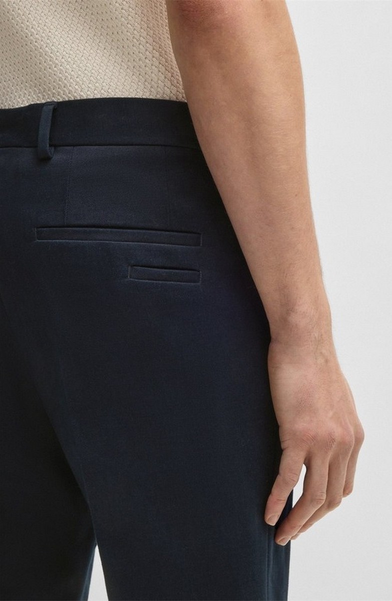 Boss Ανδρικό Παντελόνι Slim Fit Από Βαμβάκι Και Κασμίρι φωτογραφία