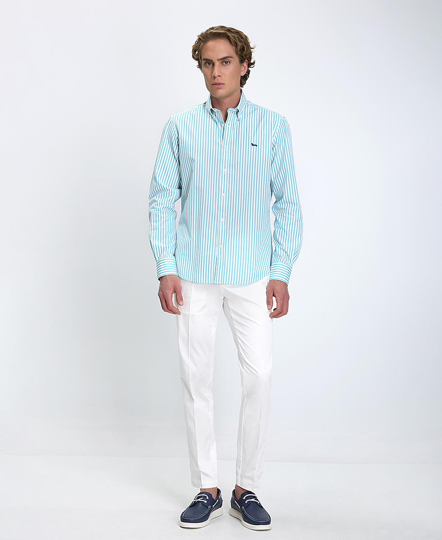 Markup Ανδρικό Παντελόνι Slim Fit Βαμβακερό Με Ελαστίνη Μπλε φωτογραφία
