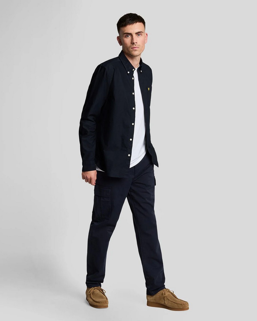 Lyle & Scott Ανδρικό Παντελόνι Cargo Regular Fit Βαμβακερό Με Πλαϊνές Τσέπες Και Κεντημένο Λογότυπο φωτογραφία