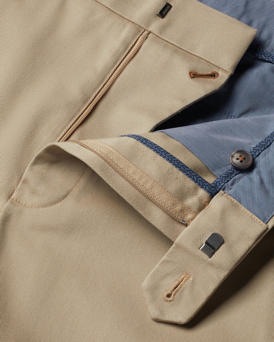 Charles Tyrwhitt Ανδρικό Παντελόνι Chinos Βαμβακερό με Stretch Non-Iron Modern Fit σε Ανοιχτό Καφέ φωτογραφία