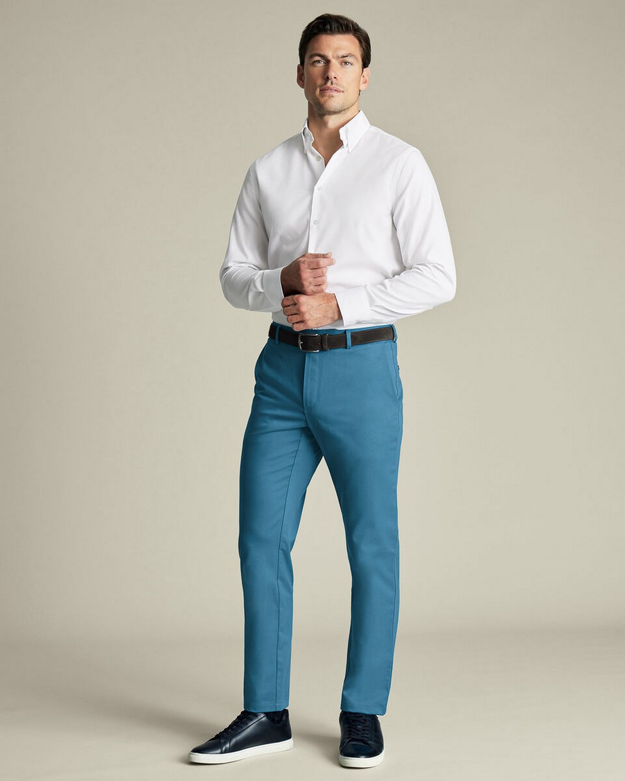 Charles Tyrwhitt Ανδρικό Παντελόνι Chinos Βαμβακερό με Stretch Non-Iron Modern Fit φωτογραφία