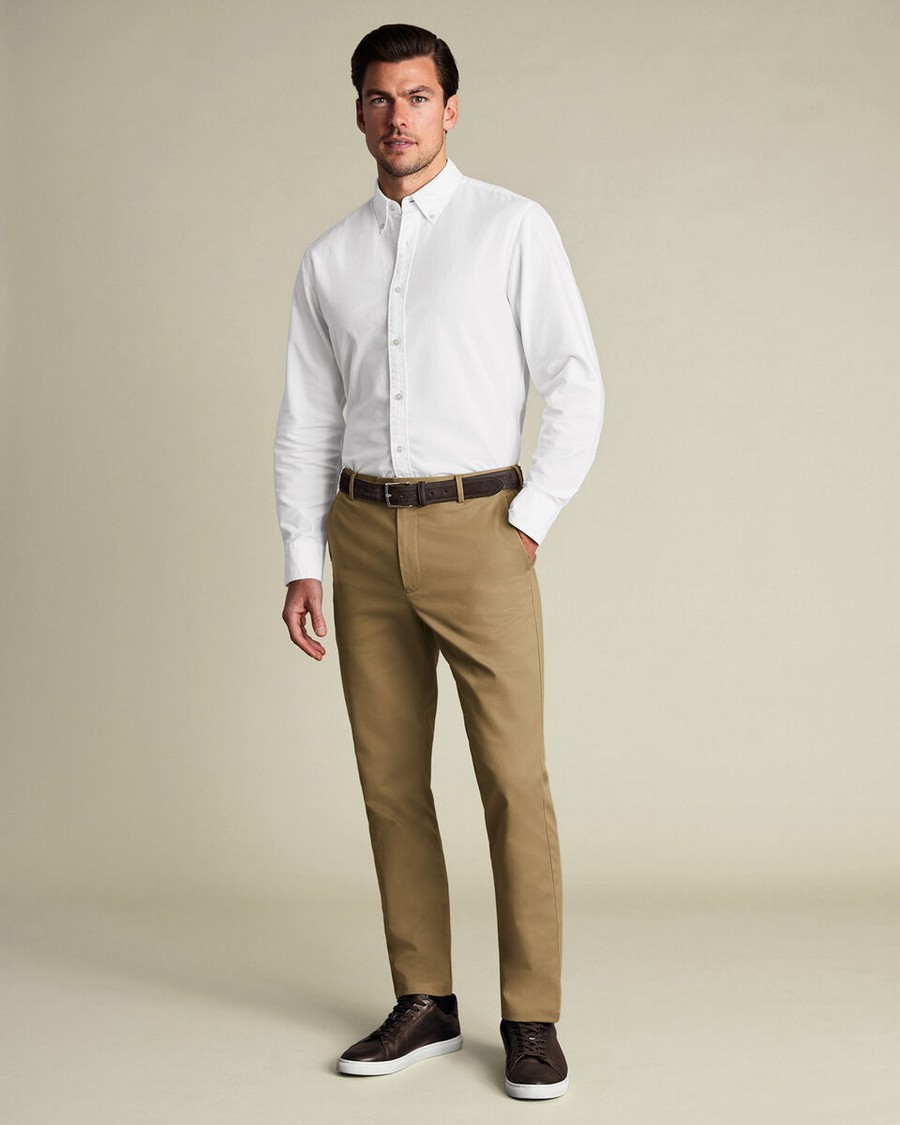 Charles Tyrwhitt Ανδρικό Chino Παντελόνι Slim Fit Non Iron Με Ελαστικό Ύφασμα