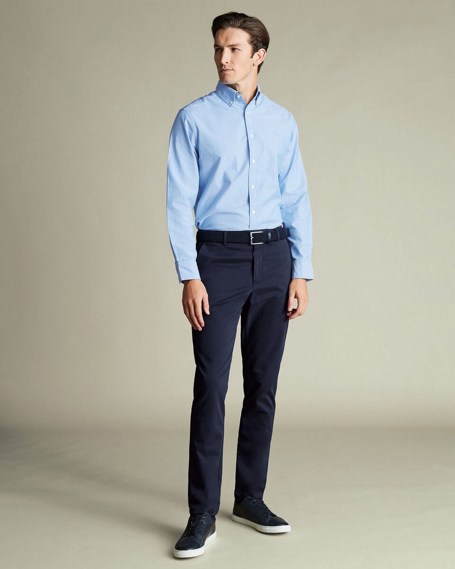 Charles Tyrwhitt Ανδρικό Chino Παντελόνι Slim Fit Non Iron Με Ελαστικό Ύφασμα