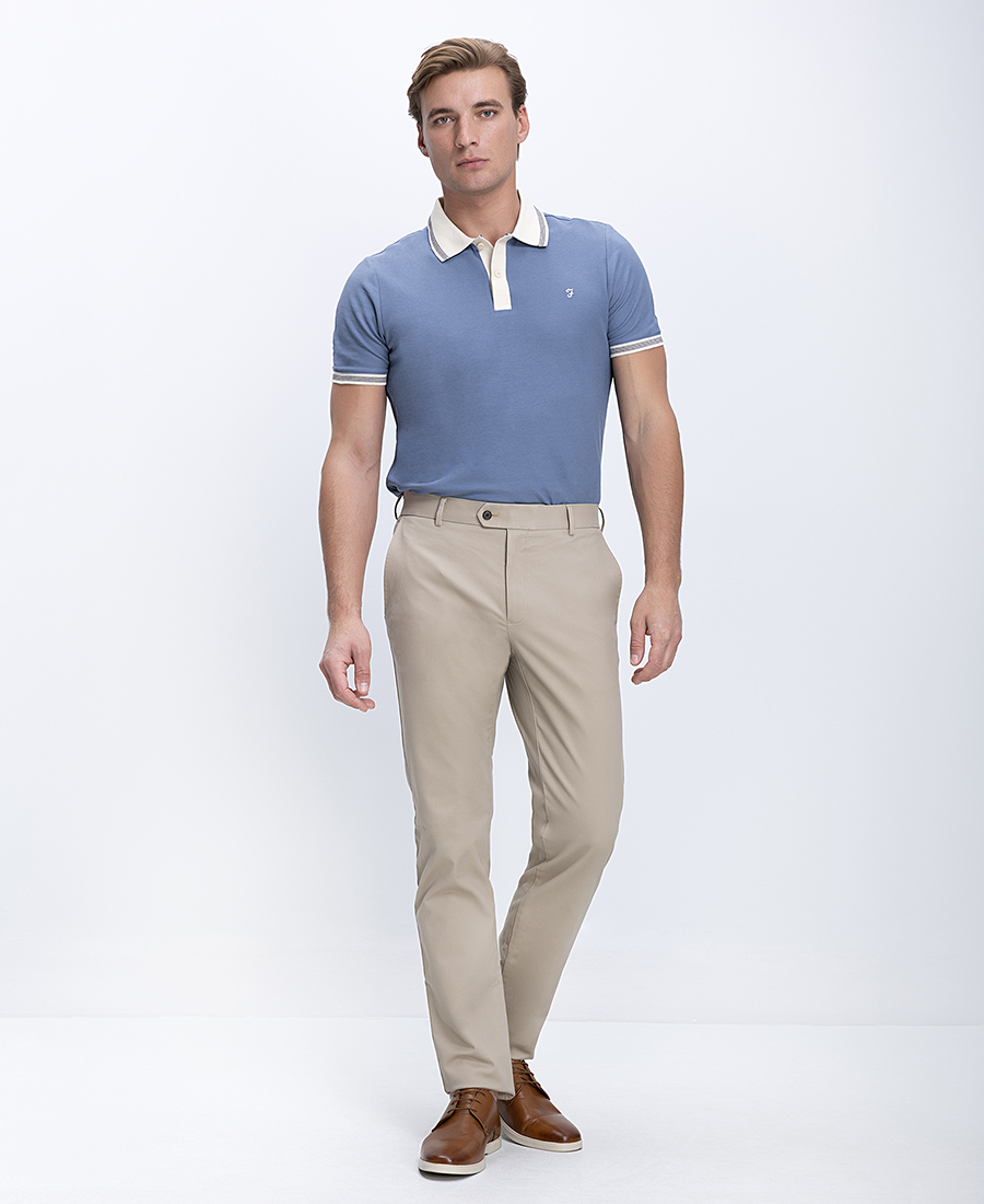 Charles Tyrwhitt Ανδρικό Chino Παντελόνι Slim Fit Non Iron Τεχνολογία Και Stretch Waistband