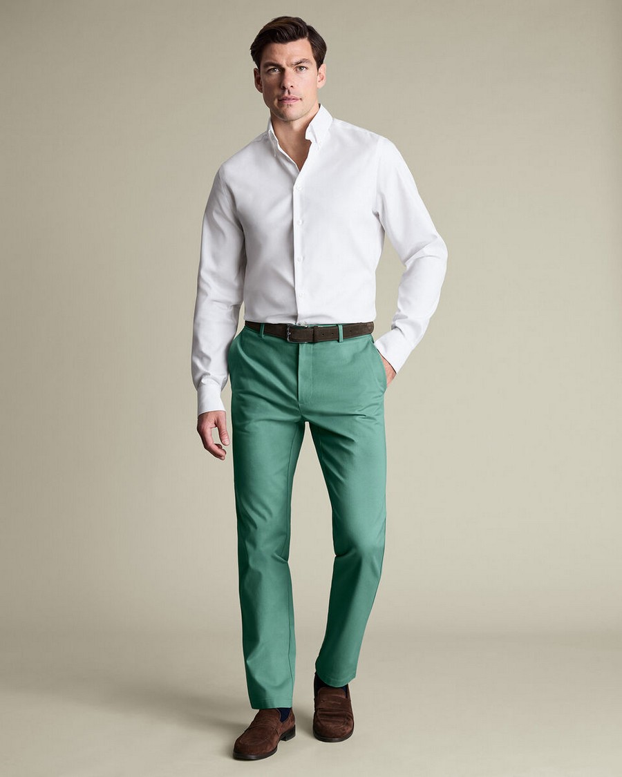 Charles Tyrwhitt Ανδρικό Παντελόνι Chino Slim Fit Non Iron Με Ελαστική Μέση