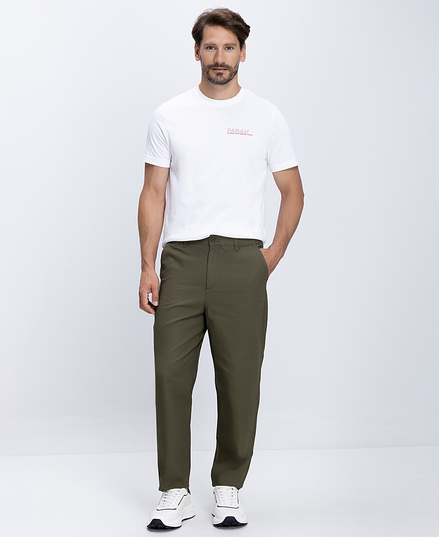 Farah Ανδρικό Παντελόνι Βαμβακερό Πεντάτσεπο Regular Fit