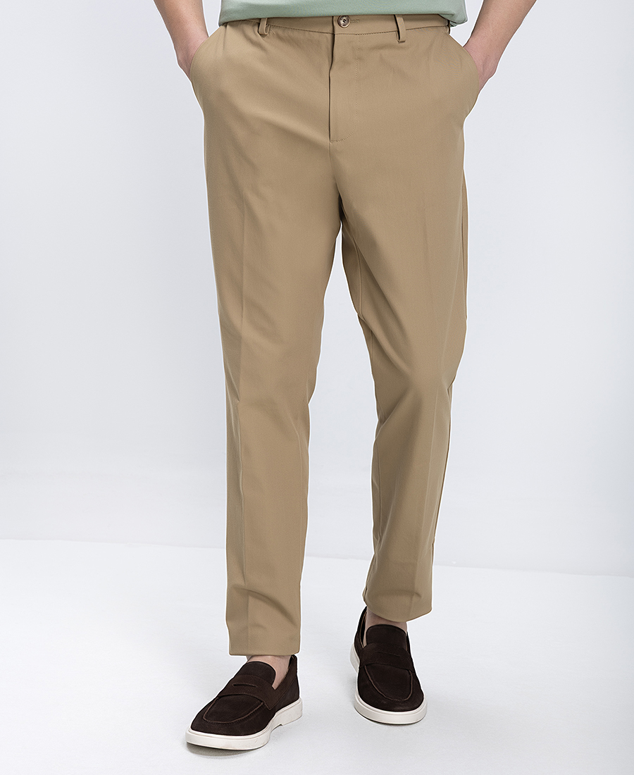 Boss Ανδρικό Παντελόνι Slim Fit Από Cotton Blend Twill Με Zipped Side Pocket