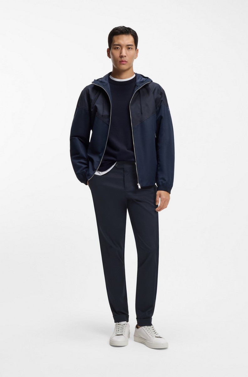 Boss Ανδρικό Παντελόνι Slim Fit Από Βαμβακερό Stretch Με Turned Up Hems φωτογραφία