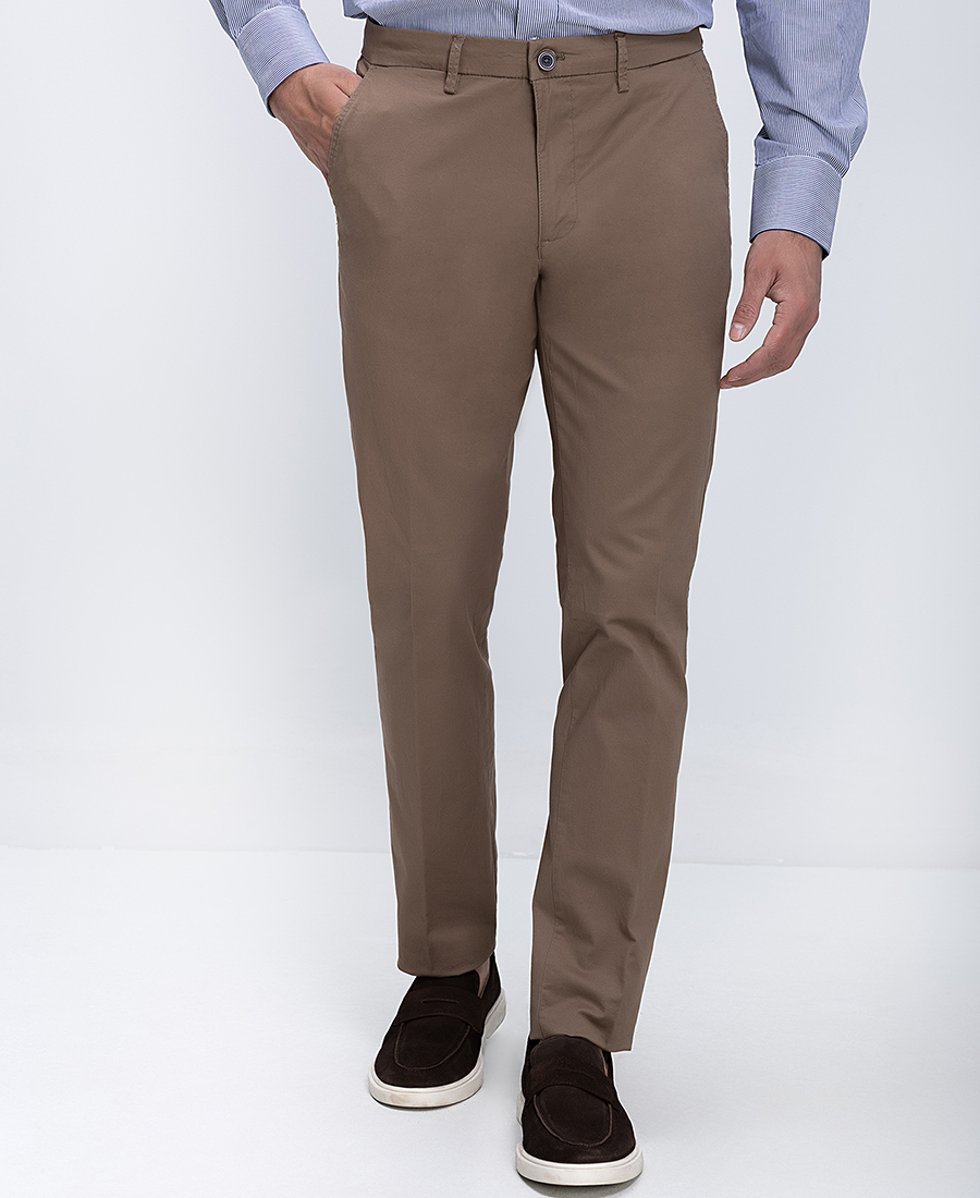 Ανδρικό Παντελόνι Regular Fit Με Ελαστική Βαμβακερή Υφή φωτογραφία