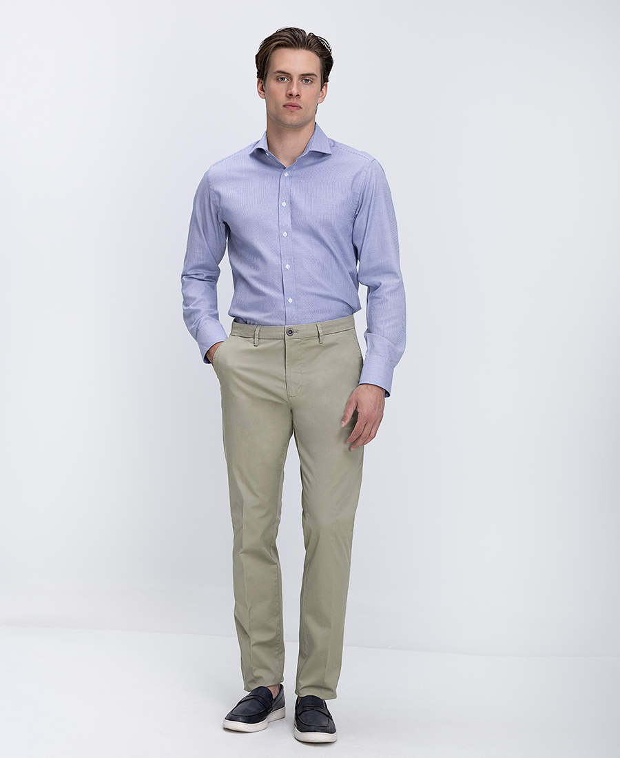 Ανδρικό Παντελόνι Regular Fit Με Ελαστική Βαμβακερή Υφή φωτογραφία