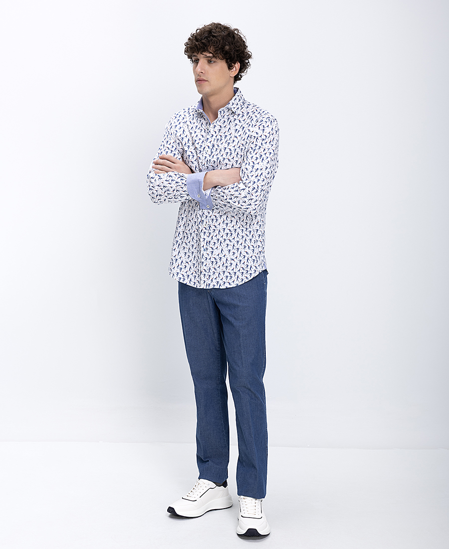 Kaiserhof Ανδρικό Παντελόνι Jean Με Καθαρή Γραμμή Straight Fit φωτογραφία