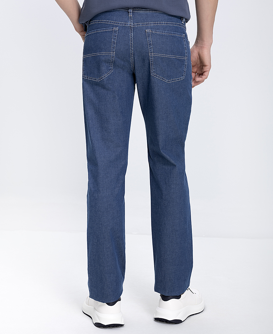 Kaiserhof Ανδρικό Παντελόνι Jean Με Minimal Denim Σχεδίαση Straight Fit φωτογραφία