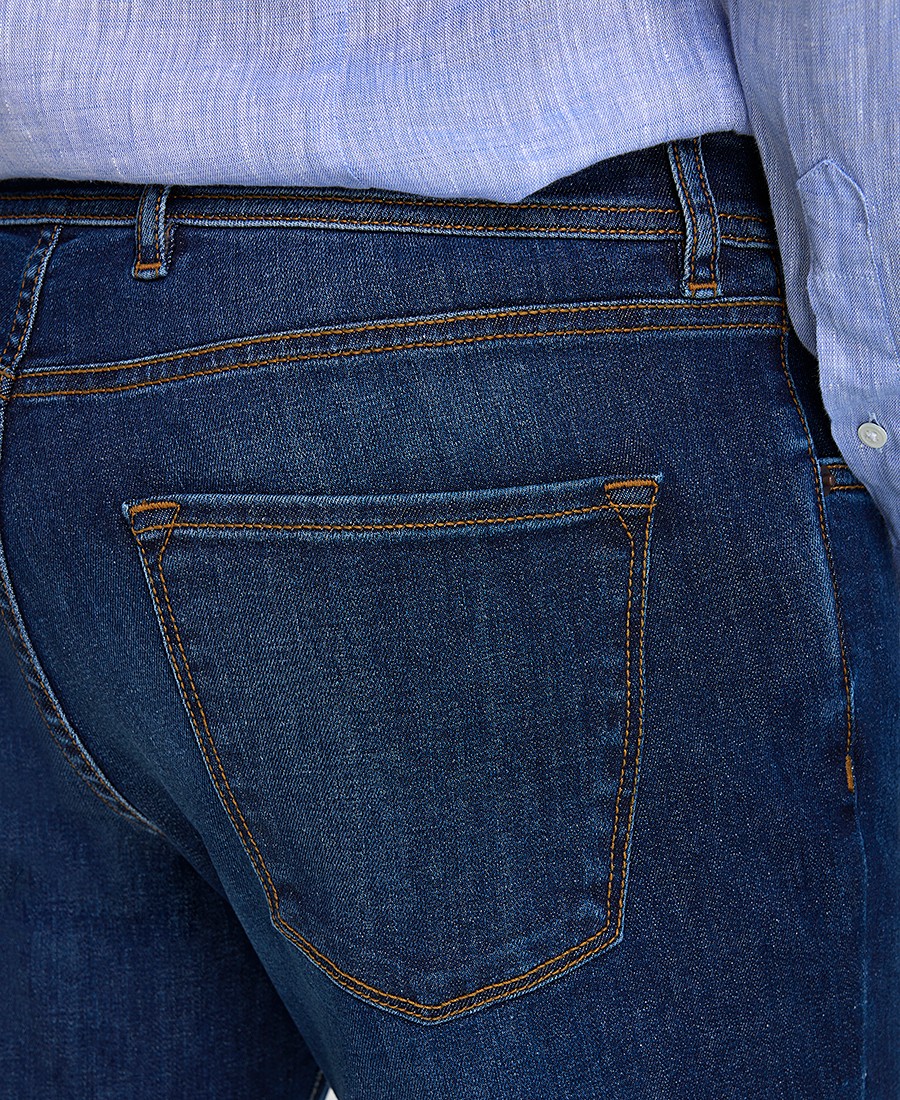 CC Collection Corneliani Ανδρικό Τζιν με Ελαστικότητα Regular Fit σε Μπλε Σκούρο φωτογραφία