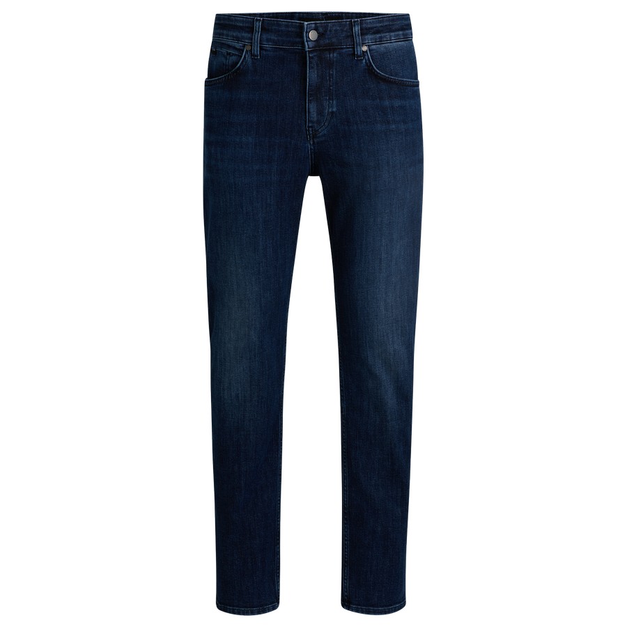 Boss Ανδρικό Τζιν Regular Fit Από Βαμβάκι Με Ελαστικότητα Σκούρο Μπλε φωτογραφία