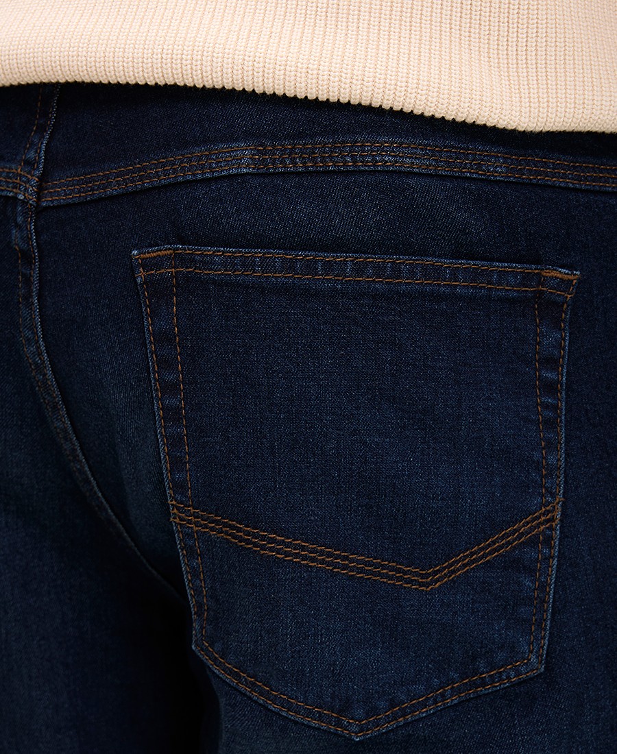 Ανδρικό Τζιν Παντελόνι Slim Fit Σκούρο Μπλε φωτογραφία