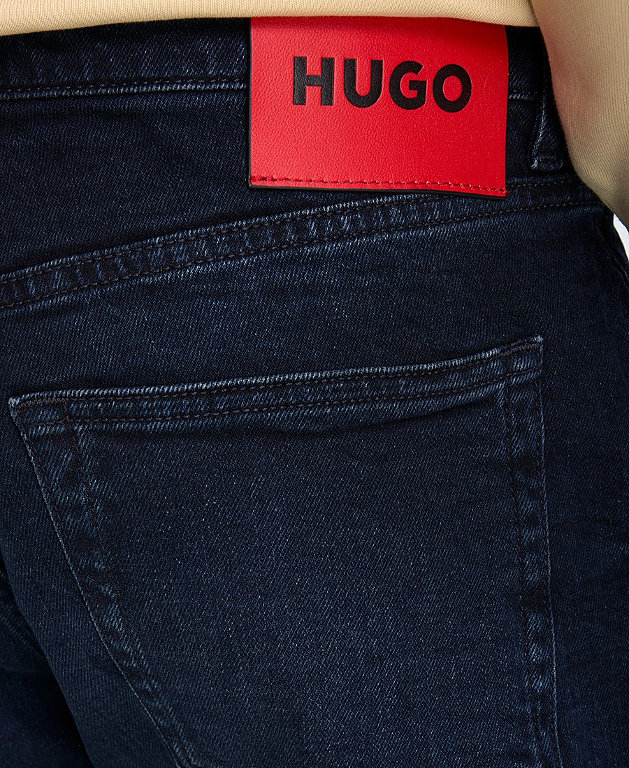 Hugo Ανδρικό Τζιν Παντελόνι Slim Fit Με Ελαστικότητα Μπλε Σκούρο φωτογραφία