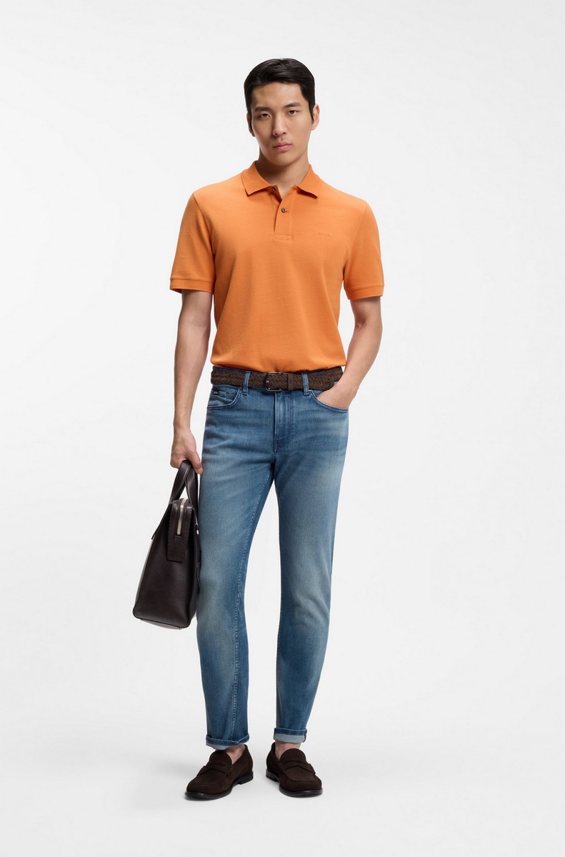 Boss Ανδρικό Τζιν Slim Fit Με Lightweight Denim Και Λογότυπο Στο Coin Pocket