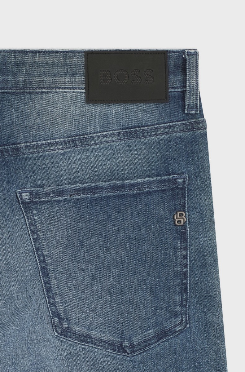 Boss Ανδρικό Τζιν Slim Fit Με Lightweight Denim Και Λογότυπο Στο Coin Pocket φωτογραφία